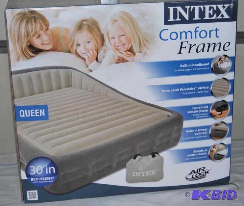 Intex Queen Comfort Frame Bed, built in headb...