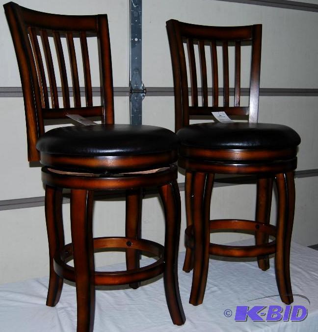 Pair of Castle Creek Swivel Barstools, 24 s...