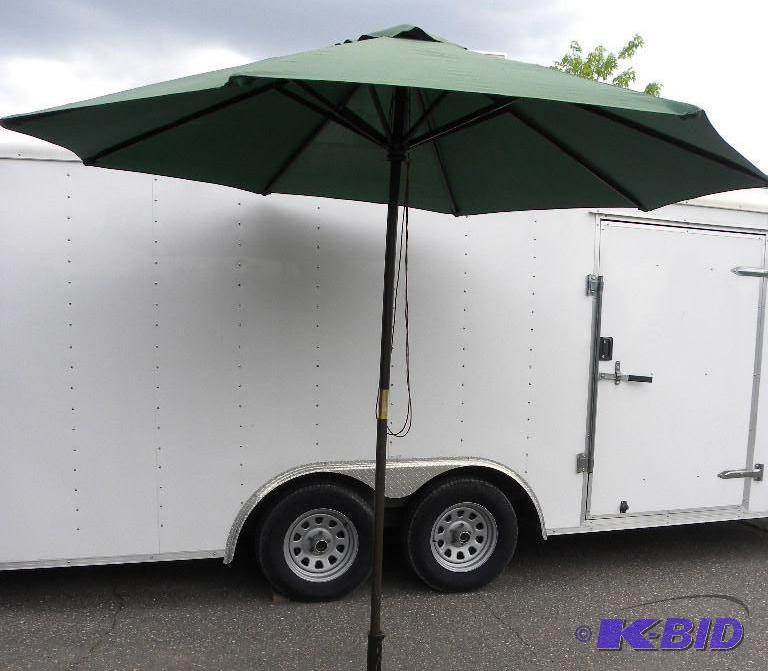 Pair of 9-ft Market Umbrellas, hunter green, ...