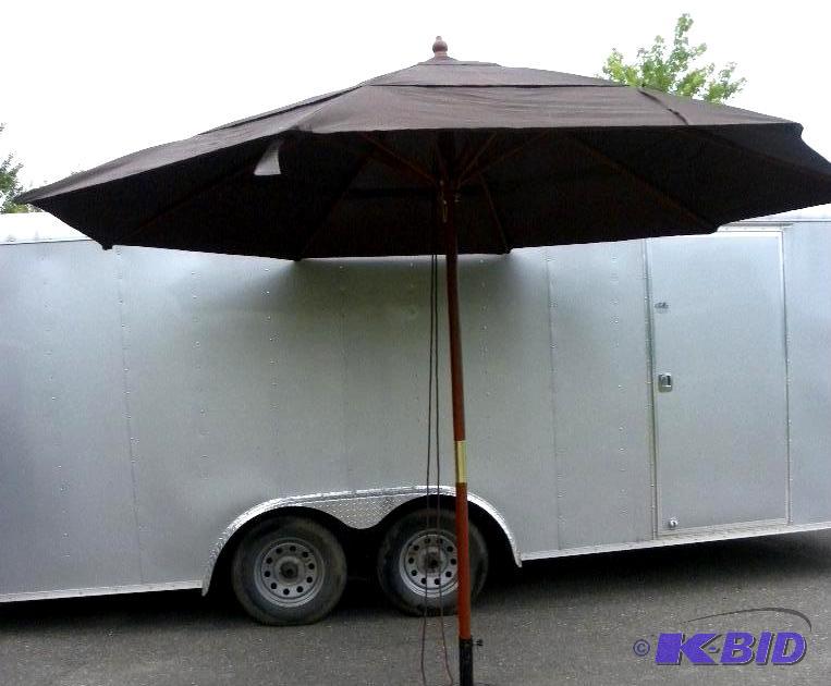 11 foot 3 Tier Umbrella, chocolate, 3 section...