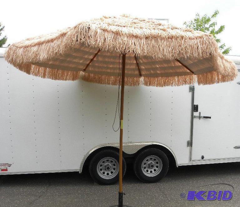 9 Thatched Tiki Umbrella, 1 12&quot diamet...