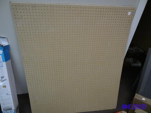 lot 108 image: Qty 3 NEW Peg Board Sheets approx 4x4.25 ft e...