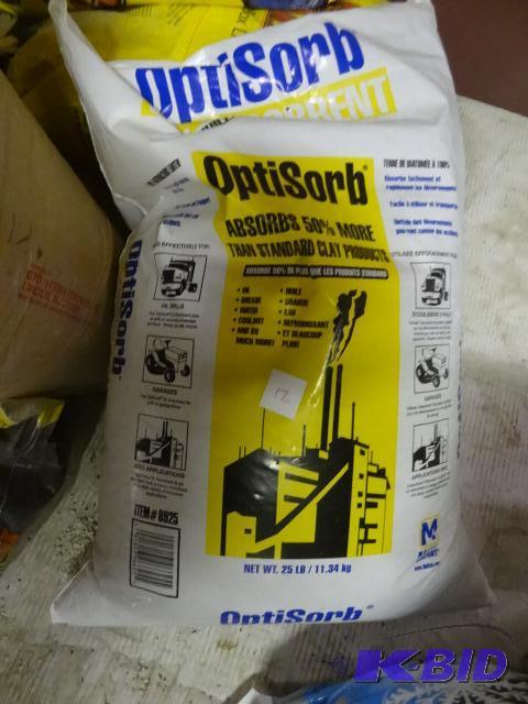 lot 12 image: Approx 25 lbs Optisorb oil absorbant holds 50...