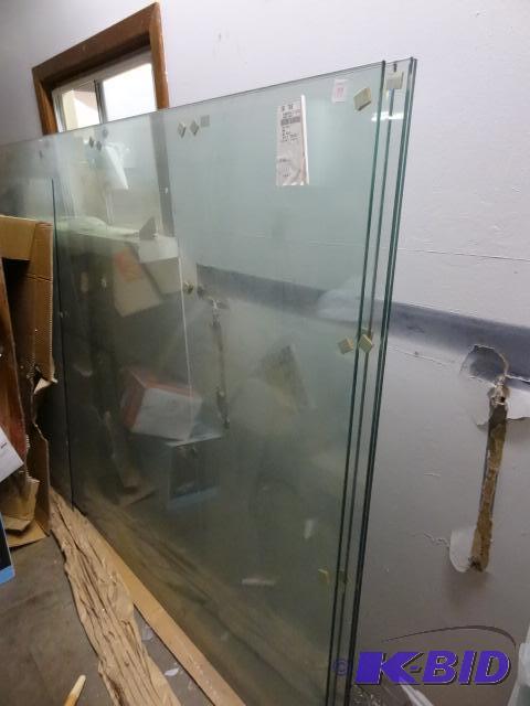 lot 121 image: Qty 4 NEW Panes of Tempered Glass approx. 101...