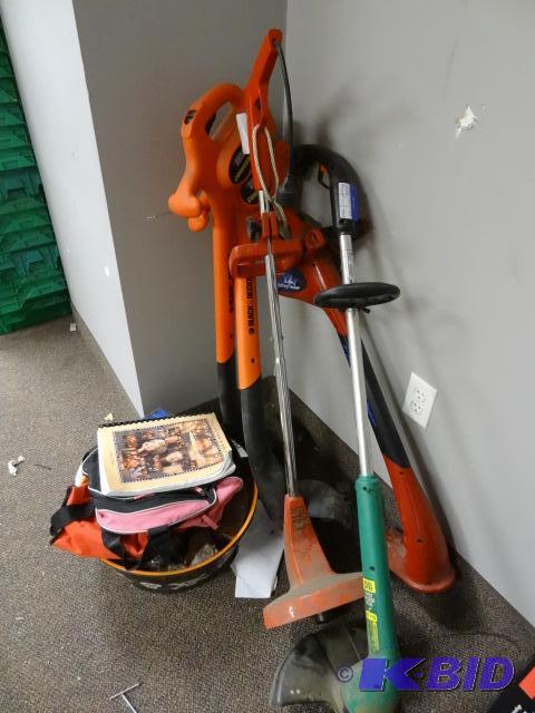 lot 134 image: Qty 5 USED Line Trimmers  Weed Whackers. Qty...