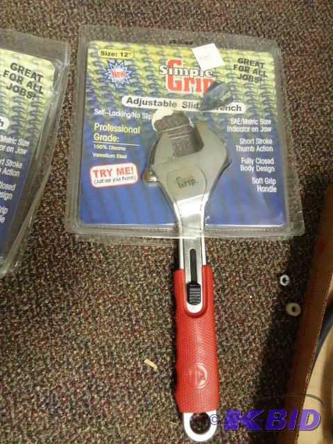 lot 145 image: NEW Simple Grip 12 in Adjustable Slide Wrench...