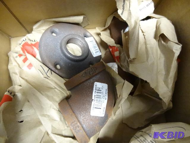 lot 184 image: NEW Large LOT Steel Pipe Parts incl Elbows, U...