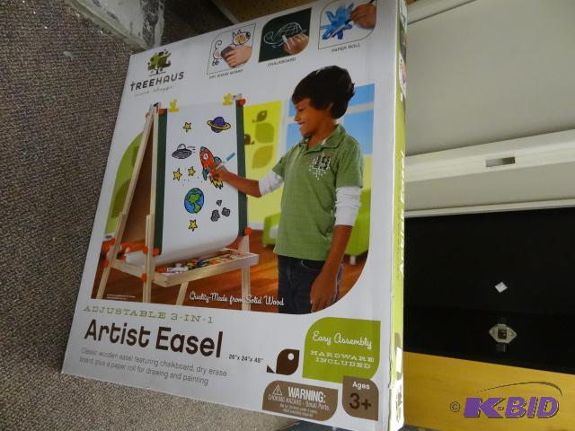 lot 195 image: NEW 3 in 1 Adjustable Artist Easel and Drawin...