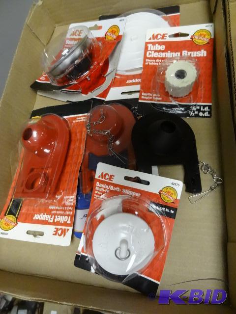 lot 212 image: NEW Plumbing Lot incl. Qty 3 Toilet Flappers,...