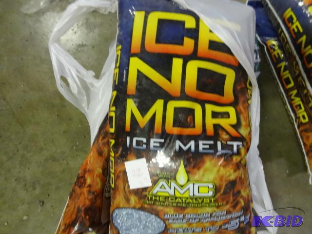 lot 22 image: Qty 2 ICE NO MORE Ice Melt approx 30 lbs tota...