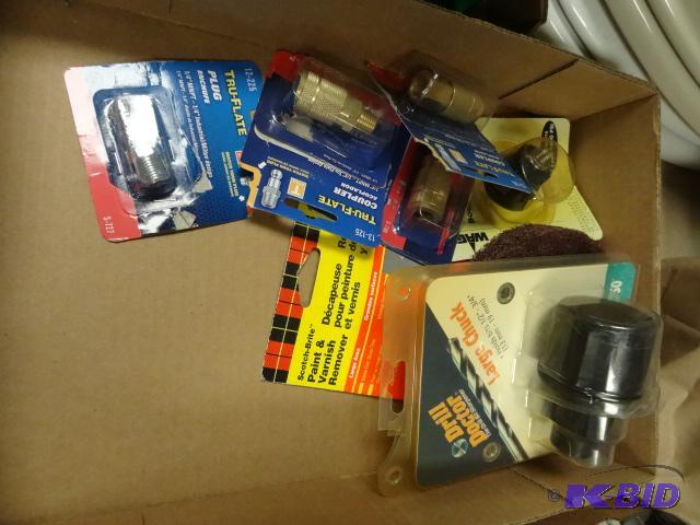 lot 222 image: NEW Misc. Tool LOT incl. Brass Plumb Bob, Dri...