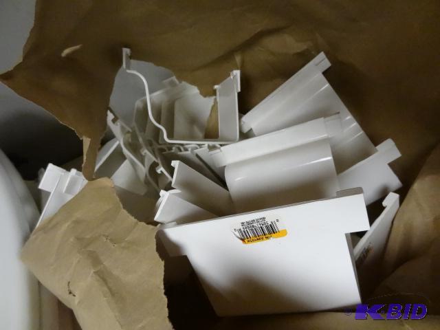 lot 223 image: NEW Large LOT Plastic Gutter Connectors  Uni...