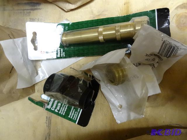lot 233 image: NEW Large LOT Garden Hose Nozzel and Brass Fi...