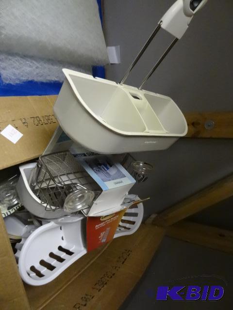 lot 241 image: NEW Lot Misc. Shower Caddys, Toilet Paper Dis...