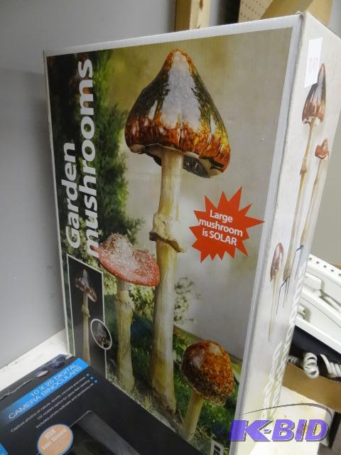 lot 247 image: NEW Solar Mushrooms Lawn Ornaments...