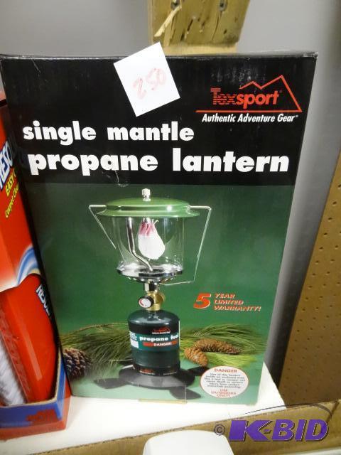 lot 250 image: NEW TexSport Single Mantle Propane Lantern...