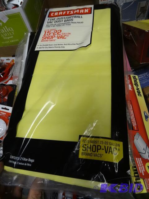 lot 252 image: NEW Large LOT Vacuum Bags incl CraftsmanShop...