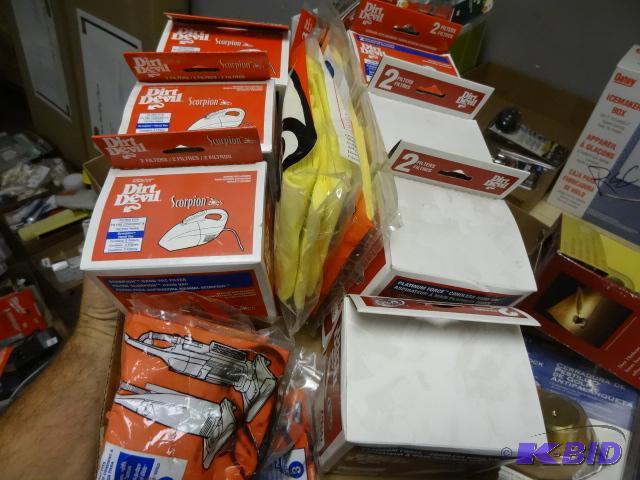 lot 253 image: NEW LARGE LOT Dirt Devil Vacuum Bags, Filters...