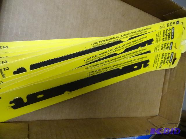 lot 261 image: Qty 12 NEW Stanley 2 pack 4 Way Keyhole Saw B...