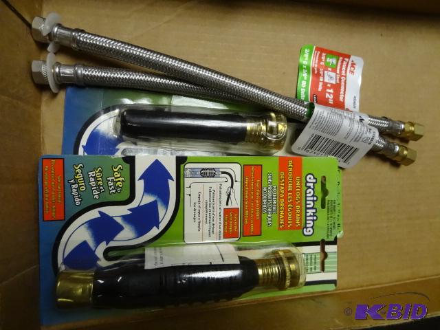 lot 267 image: NEW Plumbing LOT incl. Qty 2 Faucet Connector...