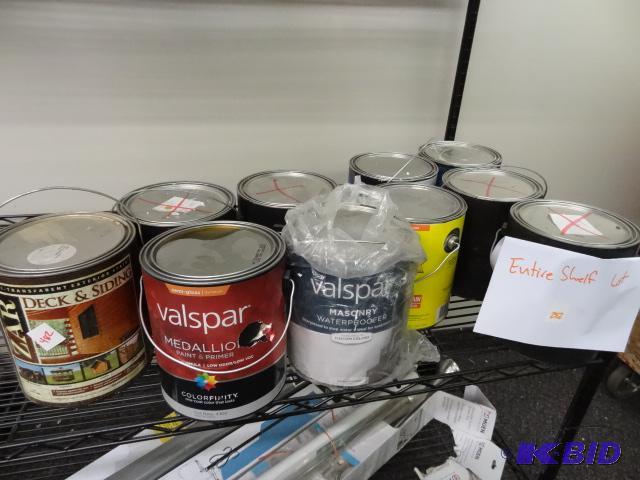 lot 282 image: ENTIRE SHELF LARGE LOT incl. Qty 10 Gallons P...