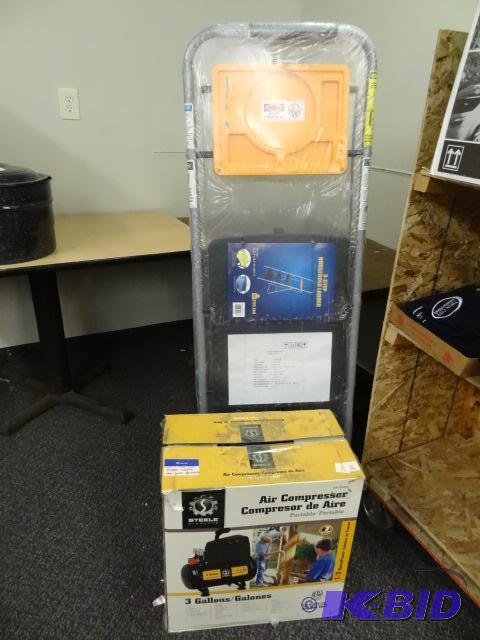 lot 285 image: LOT NEW HARDWARE incl. Steele Air Compressor ...