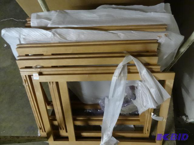 lot 293 image: Qty 13 NEW Solid Maple cabinet face frames 30...
