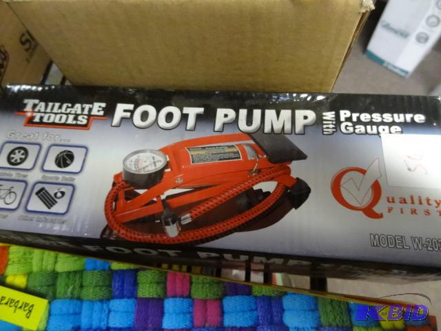 lot 56 image: New in box Tailgate Tools Foot Pump for tires...