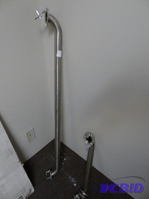 lot 85 image: USED Qty 2 Bathroom Grab Bars, Stainless Stee...