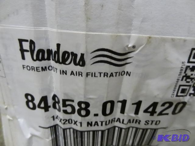 lot 87 image: Qty 12 NEW Flanders Air Filters 14x20x1 Pleat...