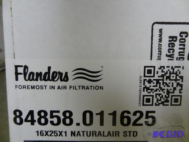 lot 89 image: Qty 12 NEW Flanders Air Filters 16x25x1 Pleat...