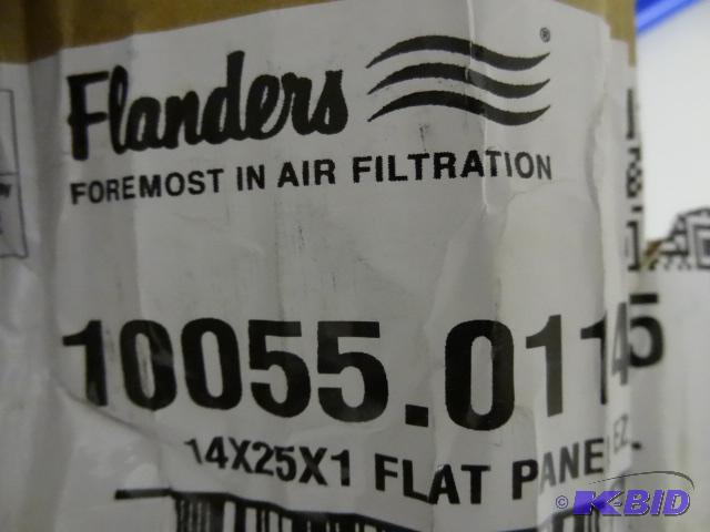 lot 91 image: Qty 12 NEW Flanders Air Filters 14x25x1 Flat ...