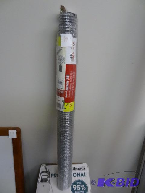 lot 99 image: NEW Roll Hardware Cloth 5 ft x 24 in, .25 in ...