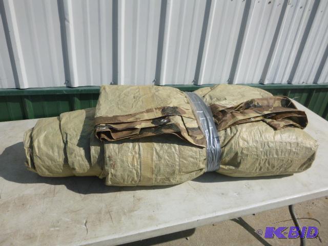 lot 10 image: Large Camouflage Tarp Size unknown...