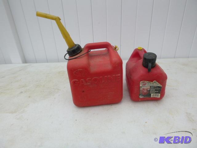 lot 151 image: 2 Gallon and 1 Gallon Plastic Gas Cans...