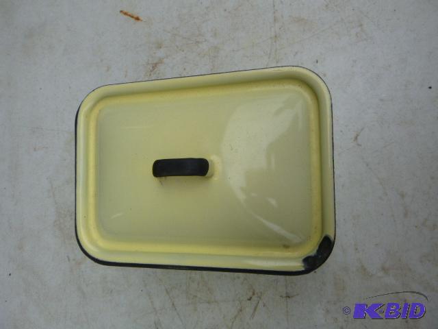 lot 195 image: Small Enamel Pan with Lid...