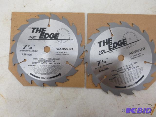 lot 276 image: 2 Skil The Edge 7 14" Saw Blades...