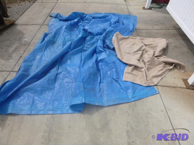 lot 364 image: Blue Tarp anc Cali-Cover Tarp not in best sha...