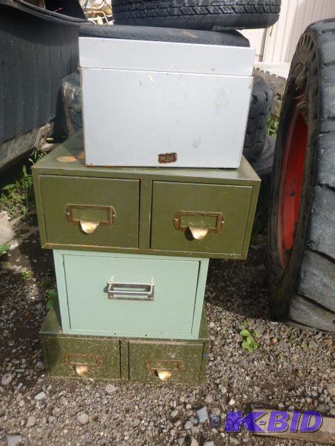 lot 378 image: 4 Small Metal Storage Cabinets...