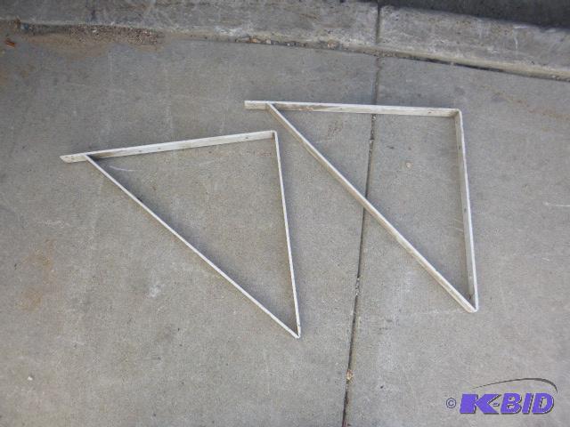 lot 99 image: 2 Metal Shelf Brackets 22" X 20"...