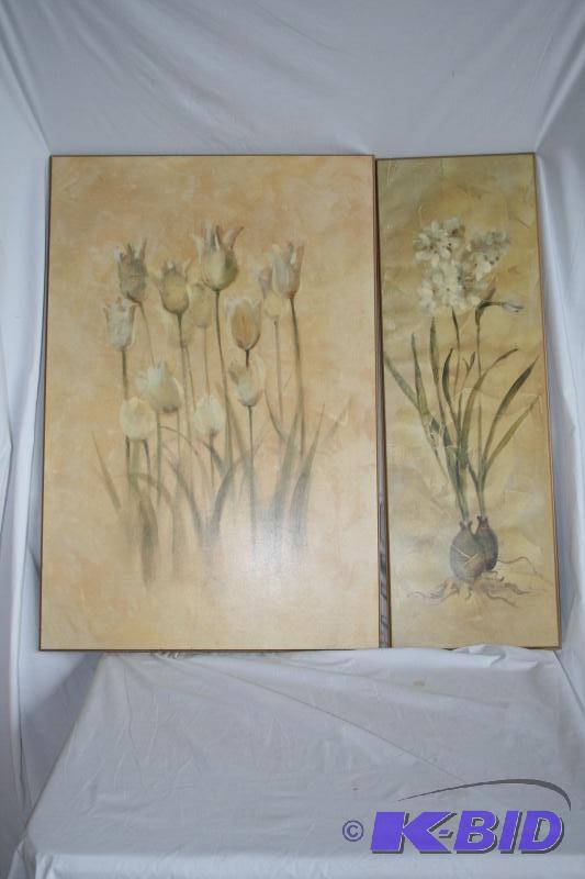 2 wall hangings, 1 - 3 x 2 and 1 - 3 x 1...