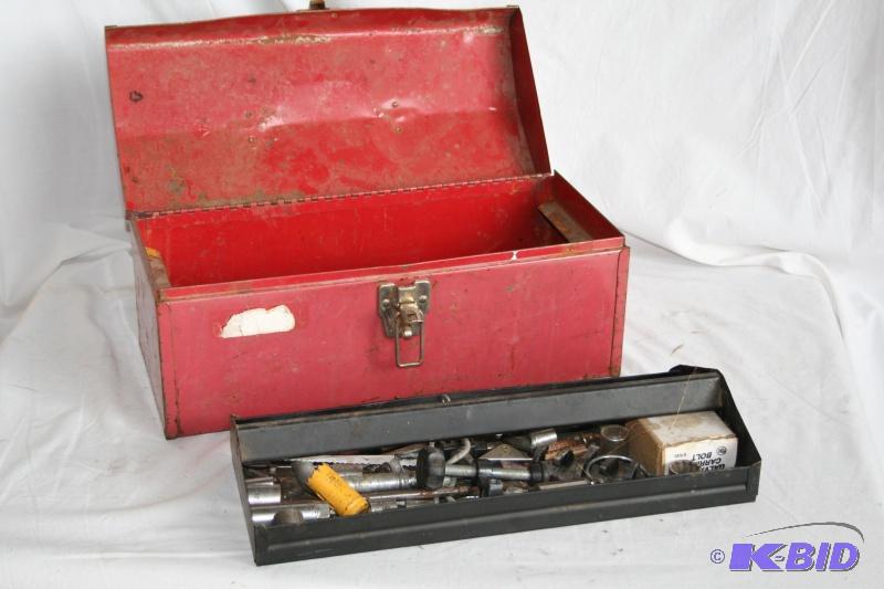 Old metal tool box wmisc. itemstools inside...