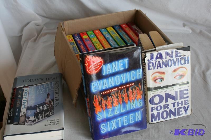Janet Evanovich books and 1 other...