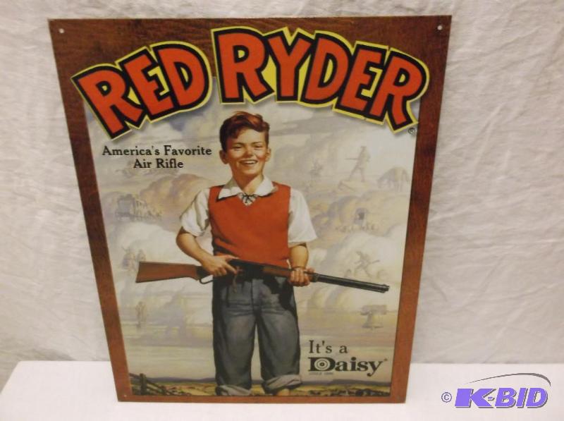 lot 14 image: Collectable RED RYDER sign measuring 12 12&q...