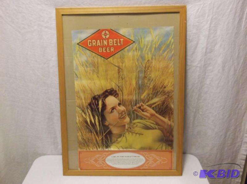 lot 17 image: &quotGirl in the Barley Field" Grain Be...