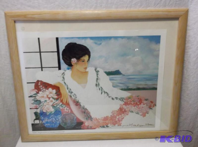 lot 18 image: Beautiful picture &quotPorcelain" signe...