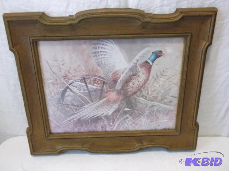 lot 24 image: Nice pheasant picture measuring 20 12" ...