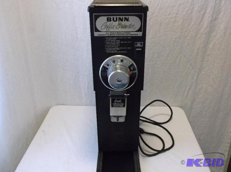 lot 58 image: BUNN-O-MATIC industrial coffee grinder needs ...