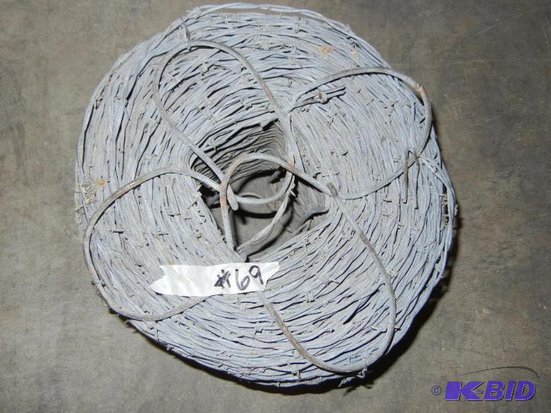 lot 69 image: Full Roll of Galvanized Barbed Wire