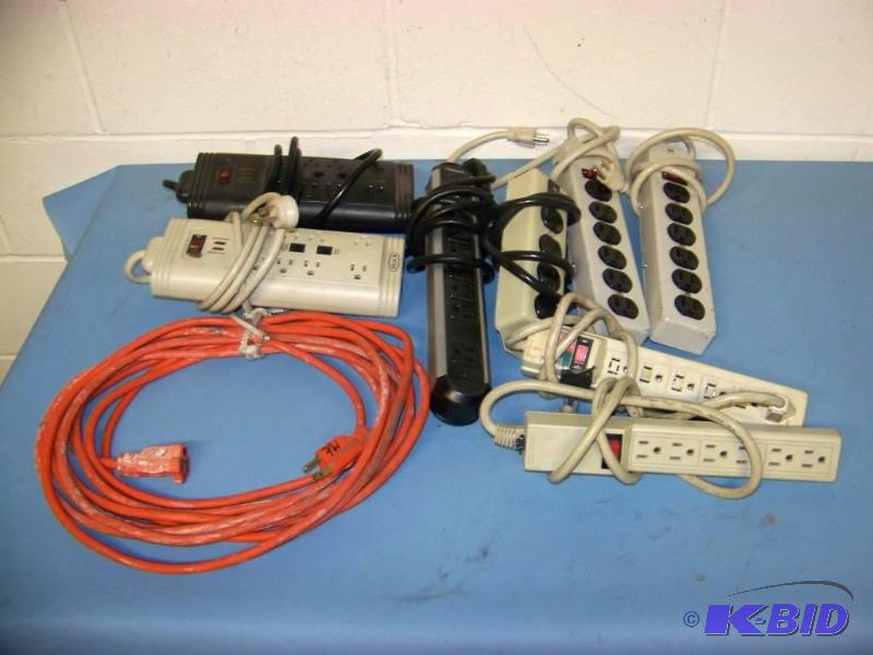 lot 37 image: (8) Power Strips and (1) Extension Cord